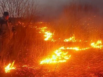 Мощный пал зашел в Благовещенск фото