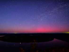 Северное сияние на Амуре в районе Албазина наблюдали в Китае видео