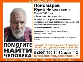 В Белогорске ищут немого дедушку нуждающегося в помощи