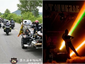 Розыгрыш путевок в Таиланд мойка мотоциклов пенная вечеринка и стриптиз как байкеры из Амурской области и Хэйхэ провели мотофестивали
