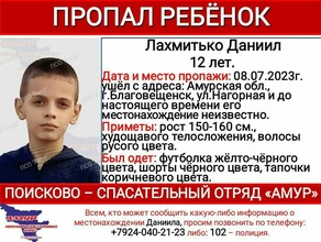 Мальчика в желточерной футболке ищут в Благовещенске