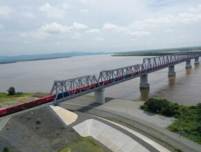Первый контейнерный поезд из Китая приехал по мосту в соседний с Приамурьем регион фото 