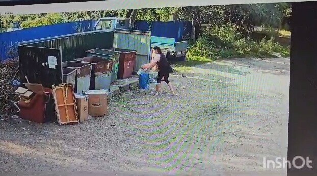 Женщина швырнула мусор не в контейнер а прямо перед ним мэр Благовещенска опубликовал постыдное видео 
