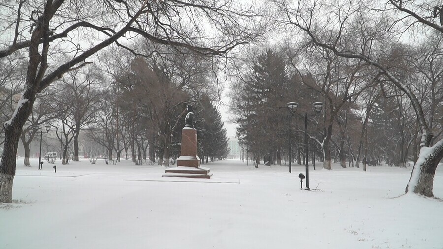 Снежный городок будет В Благовещенске открывают площадь Ленина видео
