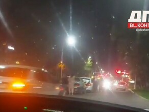 В Благовещенске к ночи в массовое ДТП попали пять автомобилей видео
