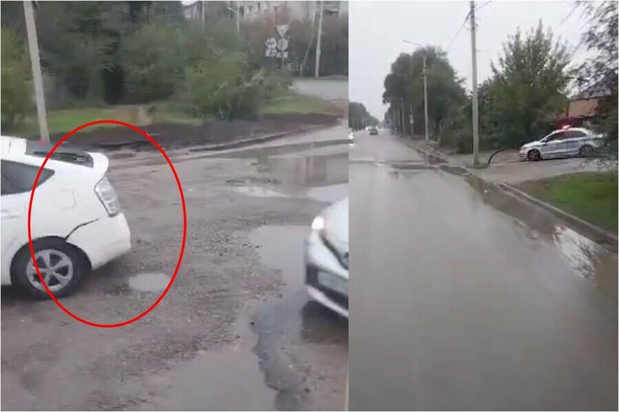 В Благовещенске на улице Ленина ДТП Движение затруднено видео