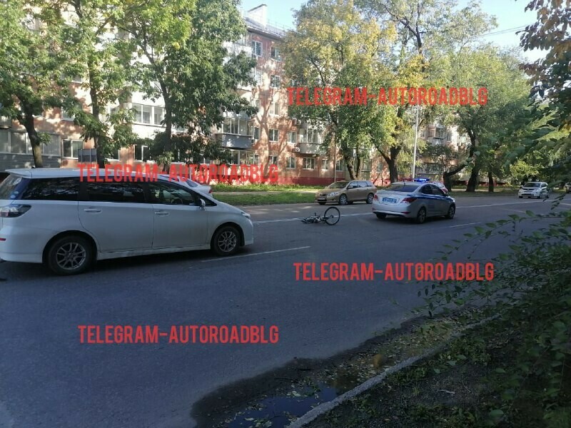 Ребенок подлетел метра на полтора очевидцы о ДТП в центре Благовещенска где машина сбила маленького велосипедиста
