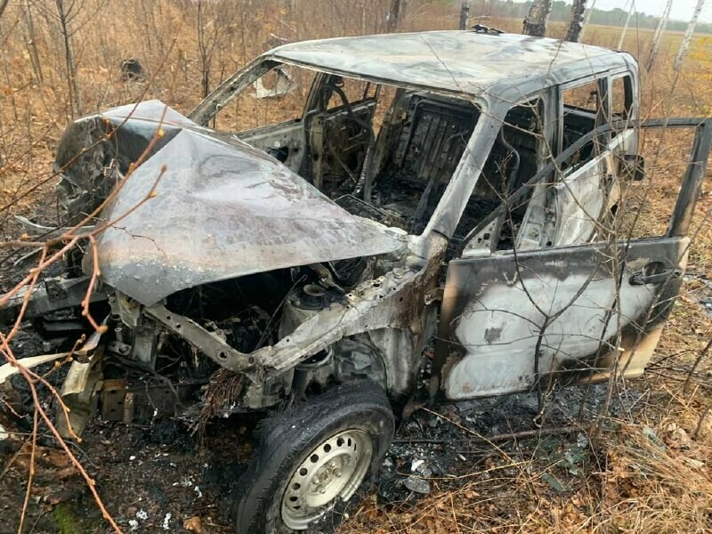 В Амурской области после удара о дерево машина запылала как факел