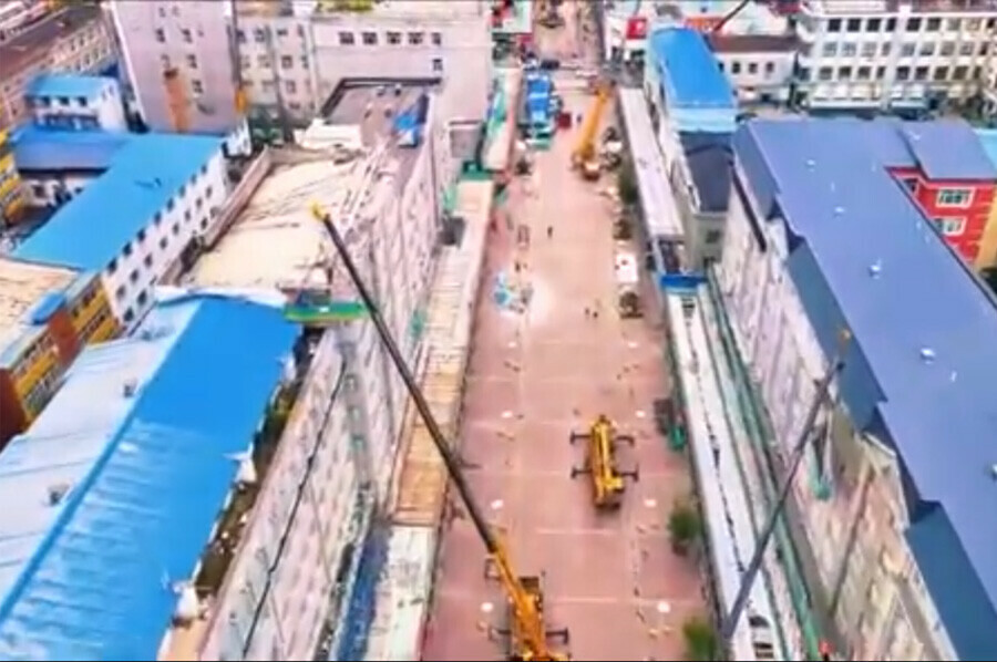 Реконструкция фасадов на пешеходной улице в Хэйхэ завершится к концу октября видео