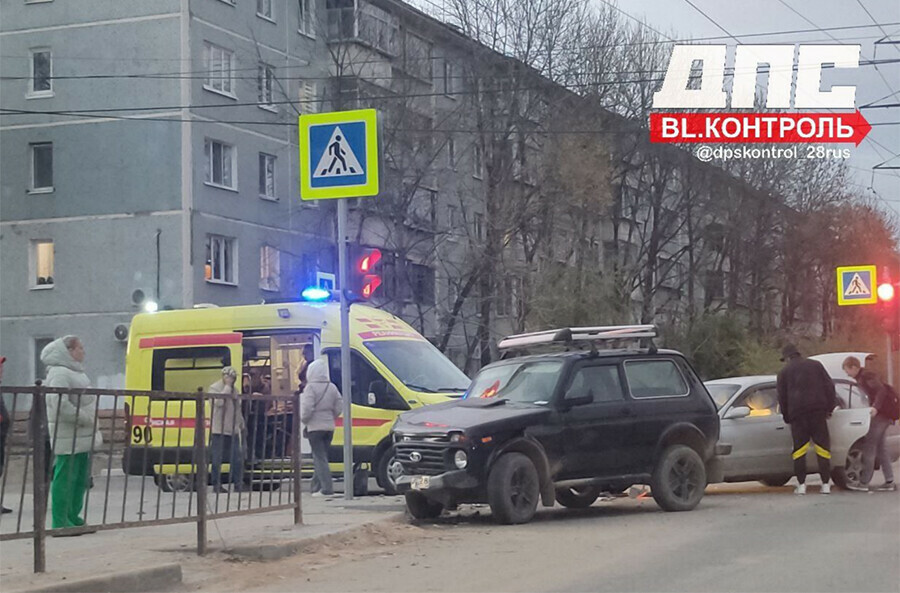 ДТП в котором пострадали водители и пассажир произошло в Благовещенске