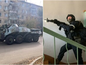 Военная техника и вооруженные люди в городе в Благовещенске прошли масштабные антитеррористические учения фото видео