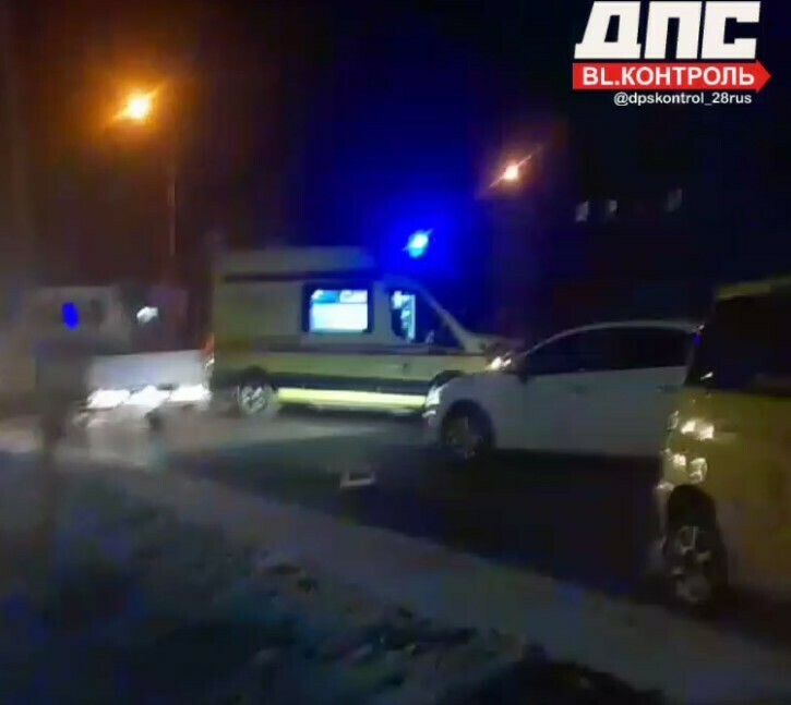 В Белогорске пешеход попал под такси Работала реанимация