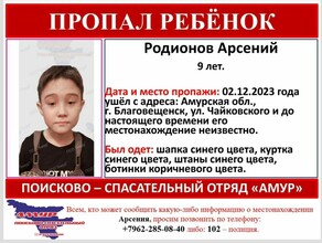 В Благовещенске ищут 9летнего мальчика