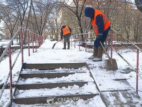 ГСТК отчиталось где почистили тротуары в Благовещенске