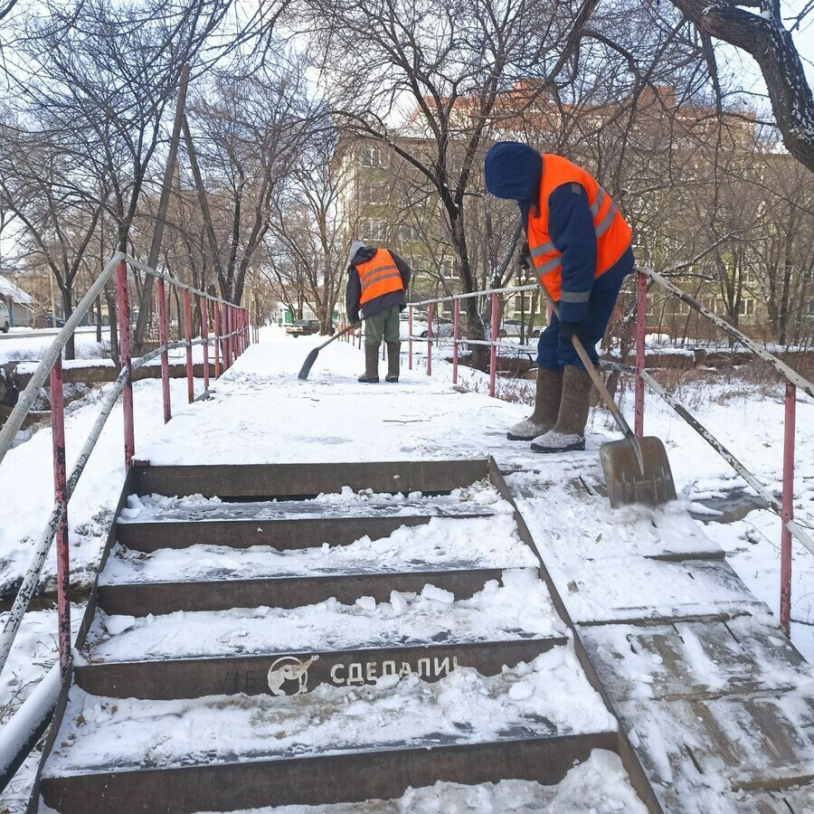 ГСТК отчиталось где почистили тротуары в Благовещенске