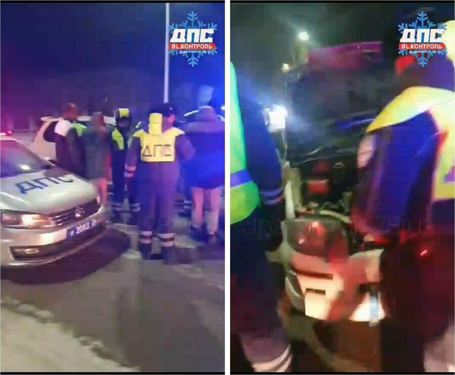 В Благовещенске полиция стреляла по машине угонщика который удирал с открытым капотом видео