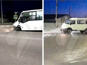 В центре Свободного столкнулись два пассажирских автобуса