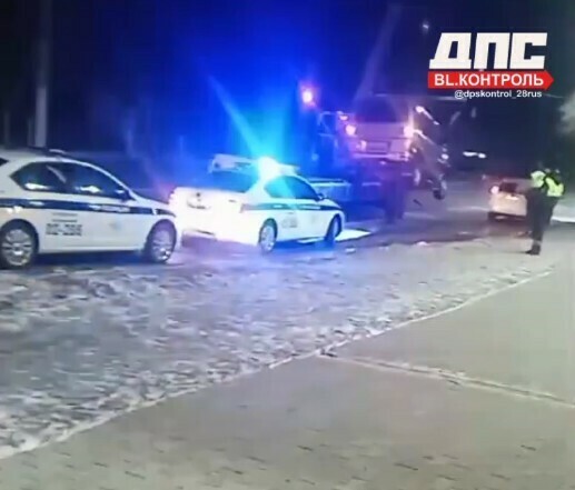 В Благовещенске ночью экипажи ГИБДД гоняли пьяного водителя