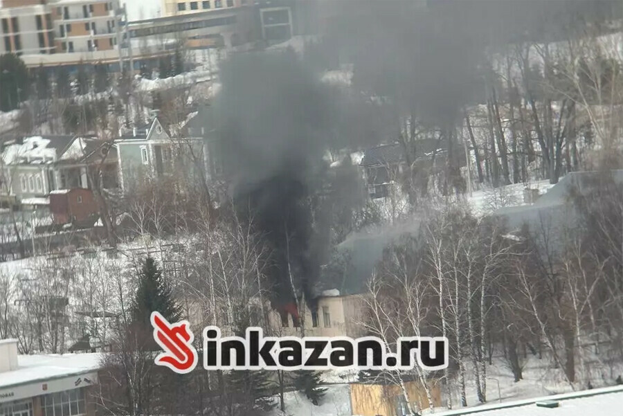 Танковое училище горит в Казани
