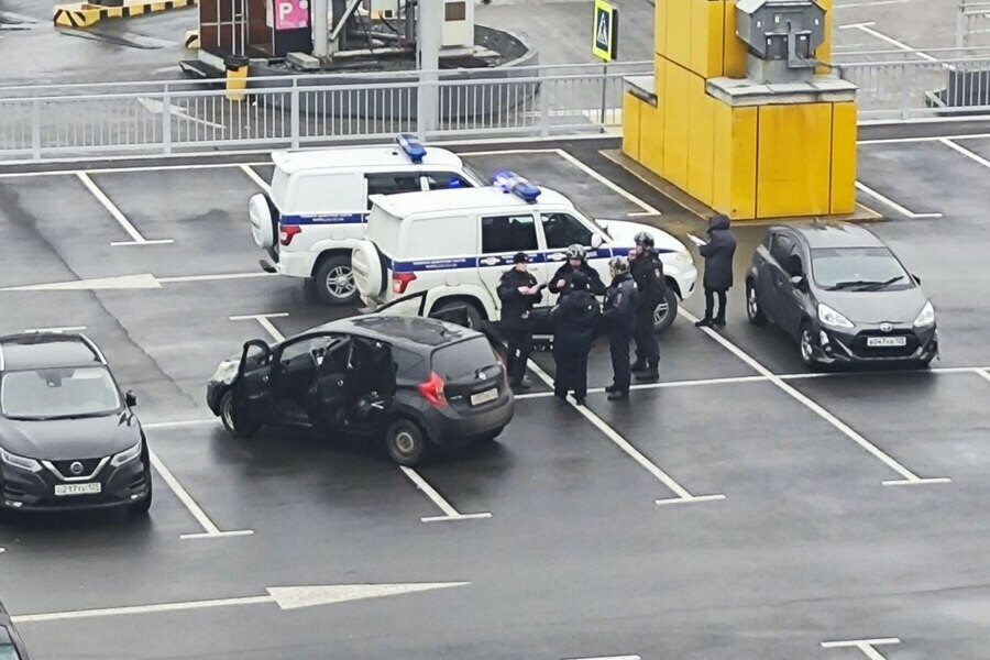 На парковке торгового центра Владивостока задержали вооруженных мужчин 