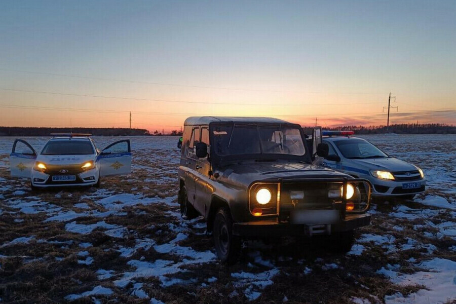 В Приамурье инспекторы ДПС догоняли УАЗик прямо по полю видео 