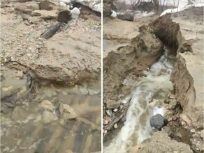 В Амурской области весенним паводком перемыло важную трассу видео
