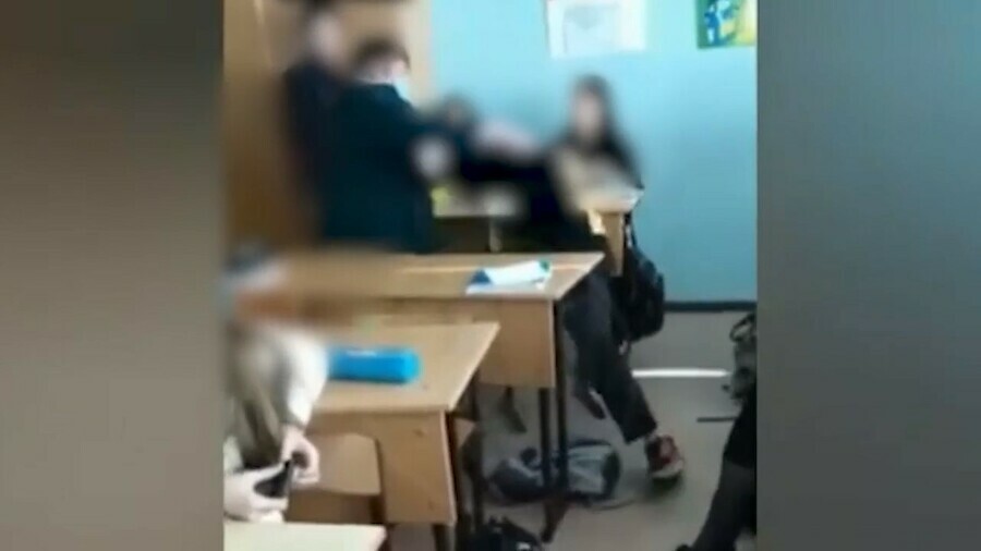 В школе Хабаровска уборщица подралась с 7классником видео 18