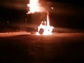 В Магдагачинском районе сгорел тягач видео