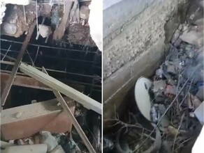 Как в фильме Дурак жители поселка Магдагачи показали размытый фундамент под пятиэтажкой
