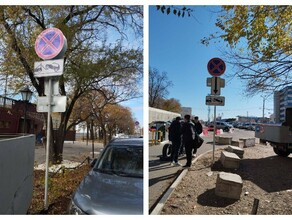 В Благовещенске около пассажирского порта появились ограничивающие знаки