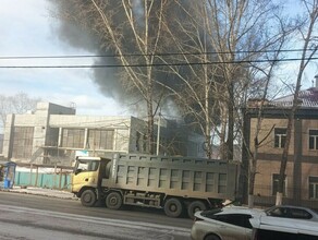 Строящийся ДК вспыхнул в Сковородине видео