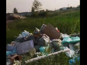 Благовещенка выбросила целый грузовик отходов на чужой земле видео