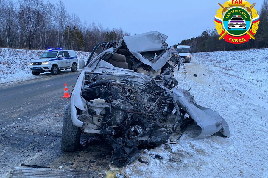 За рулем Toyota Land Cruiser попавшей в жесткое ДТП в Приамурье был 77летний водитель