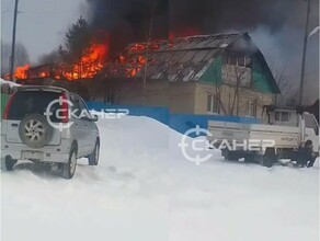 В Уруше сгорел большой дом