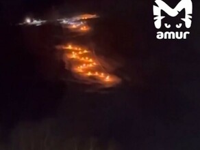 На Дальнем Востоке лыжники запустили огненного змея