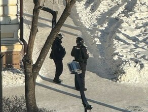 Силовики в шлемах в центре Благовещенска вызвали вопросы у горожан