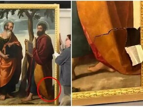Посетительница музея упала ипорвала картину XVI века