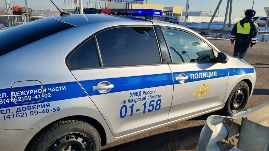 Два грузовых авто столкнулись на федеральной трассе в Приамурье 