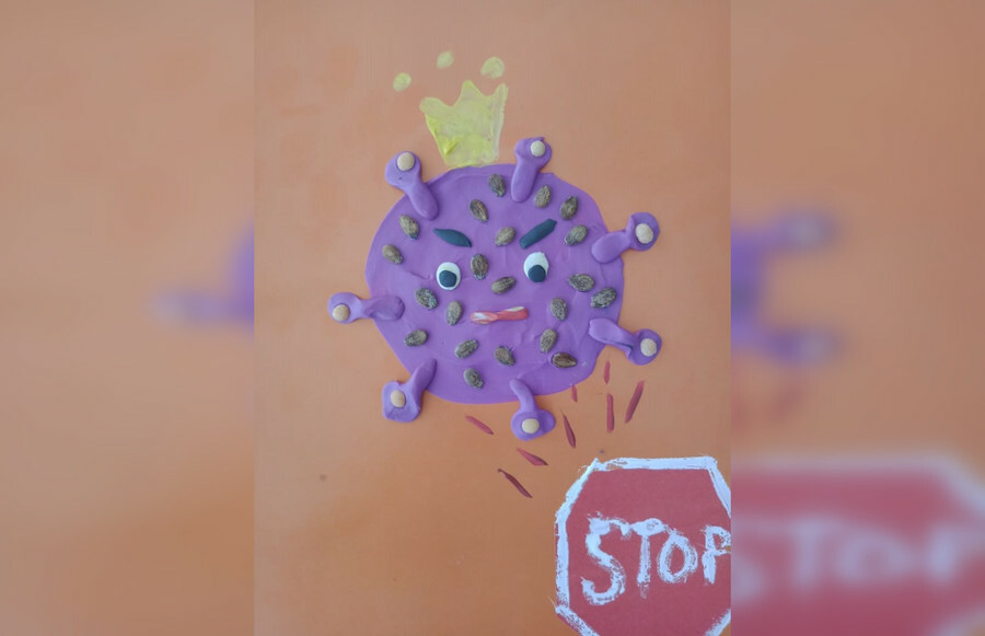 Злобный и пугающий амурские дошкольники показали как выглядит коронавирус 