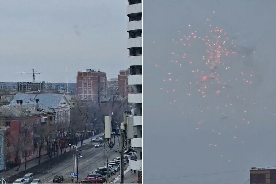 Жителей центра Благовещенска напугали звуки взрывов видео