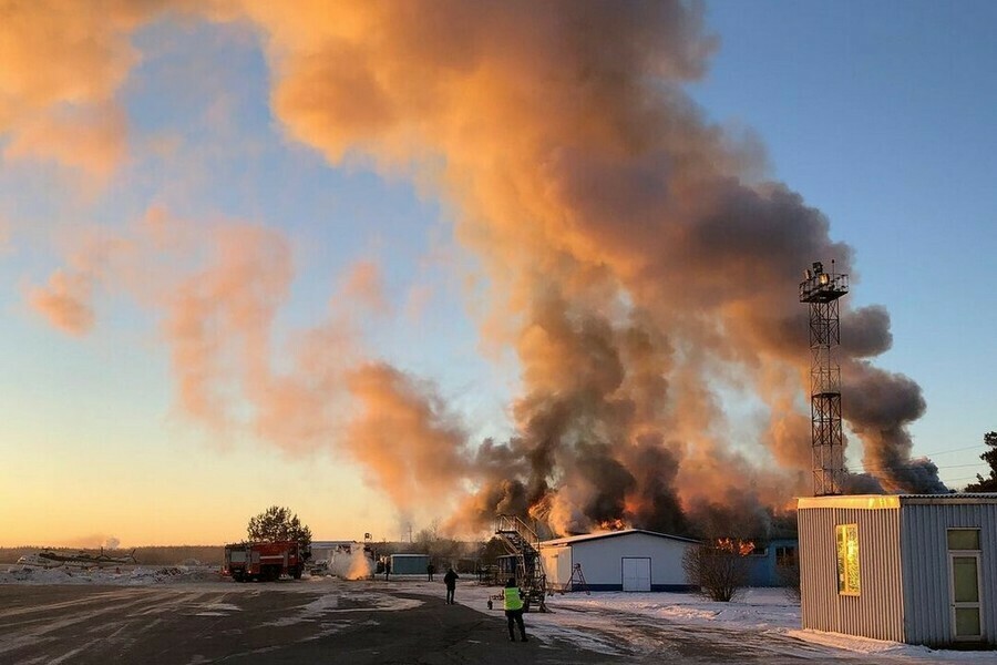 Названы предварительные причины пожара в аэропорту Благовещенска