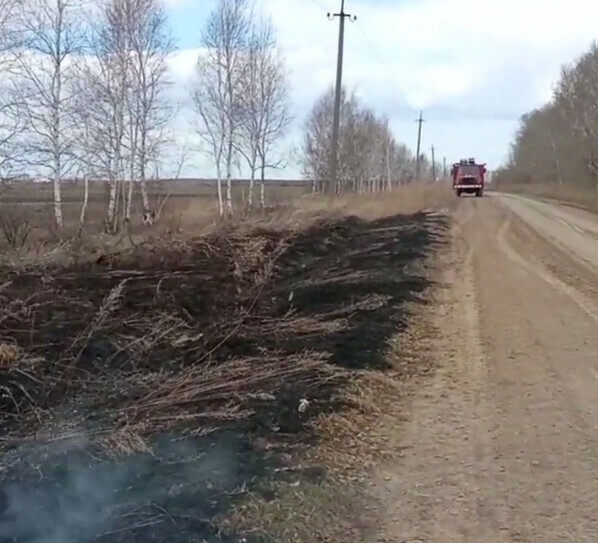 В Приамурье житель села поджег траву рядом с сеном