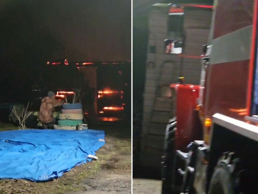 В амурском селе сгорела баня видео
