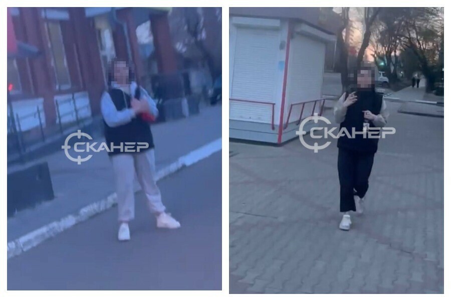 Нетрезвые девушки сорвали в Благовещенске Знамя Победы и выбросили его убегая от полиции фото видео