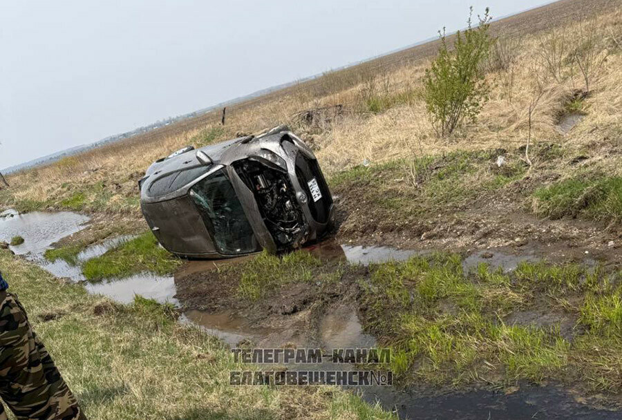 В Приамурье девушка попыталась обогнать трактор  не получилось видео