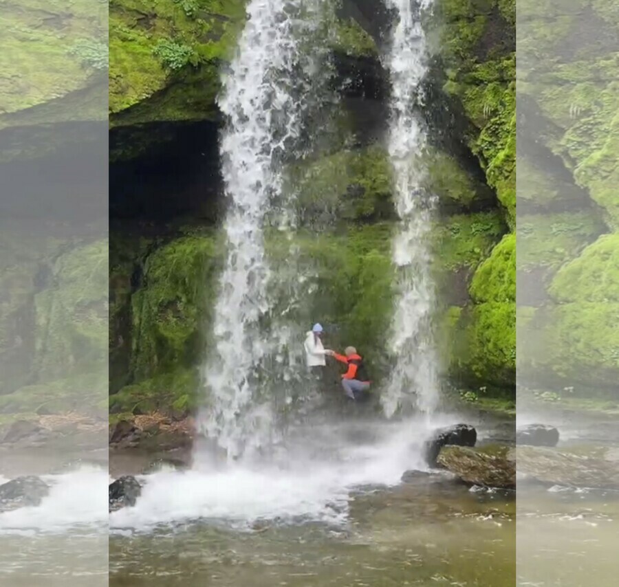На Дальнем Востоке под шум водопада Девичьи Косы турист сделал предложение