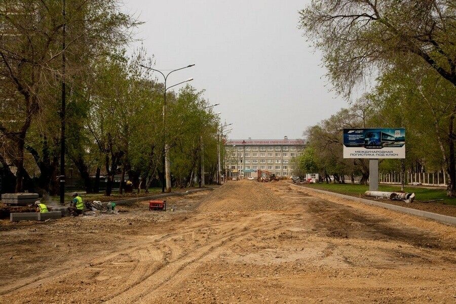 Часть улицы Горького отремонтируют в Благовещенске к концу месяца