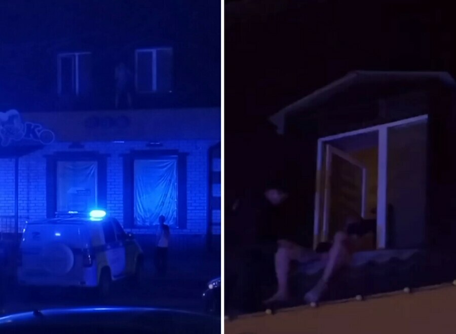 Будешь валяться в больнице зачем тебе это надо В Благовещенске развернулась драма на карнизе 