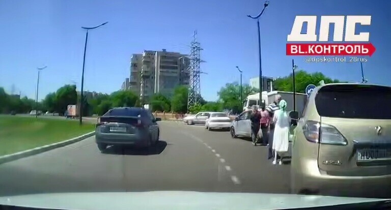 Пробка в километры авария в Благовещенске парализовала движение