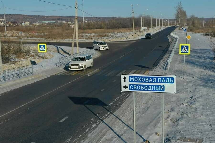 В Благовещенске завершился ремонт дороги ведущей в Моховую Падь фото видео